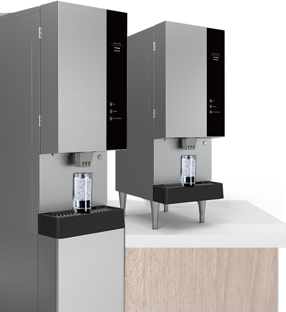 980-30 and 985-30 ice and water dispensers side by side