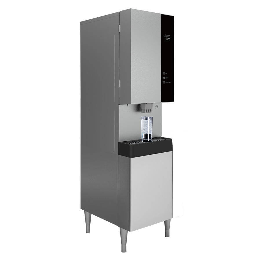 980-30 freestanding unit with glass of water and ice